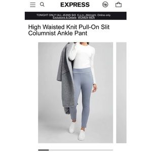 Express High Waisted Pull On Ankle Pant